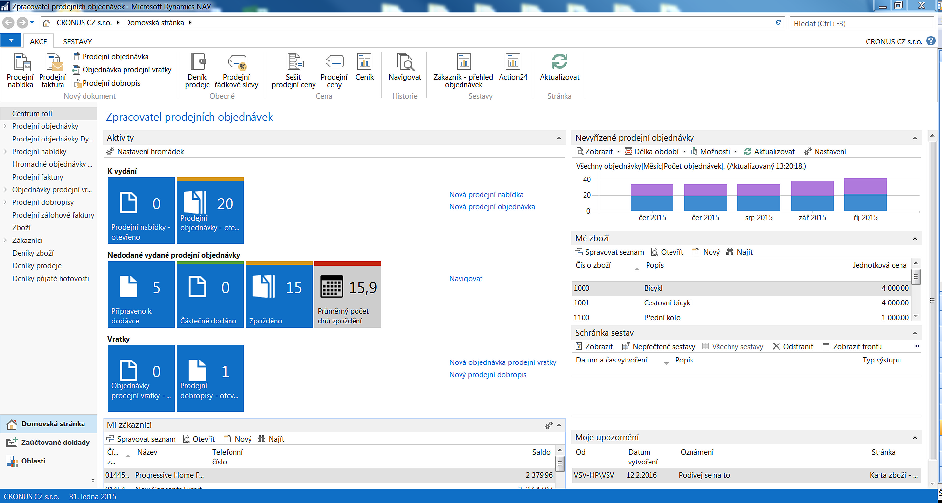 Ukázka obrazovky MS Dynamics NAV Ukázka obrazovky MS Dynamics NAV